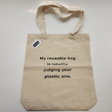 Load image into Gallery viewer, Punny Canvas Tote Bag *SALE*