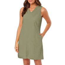 Load image into Gallery viewer, Briggs New York Ruffle Neck Cotton Dress