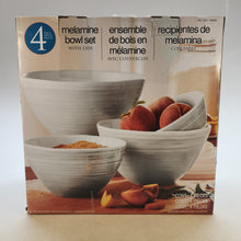 Load image into Gallery viewer, Melamine Bowl Set With Lids 4pc
