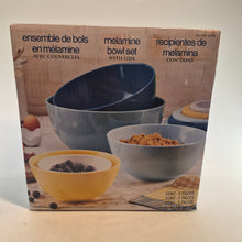 Load image into Gallery viewer, Melamine Bowl Set With Lids 4pc