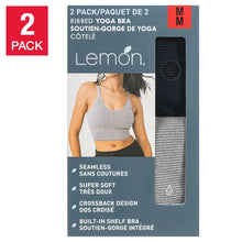 Load image into Gallery viewer, Lemon Ribbed Yoga Bra *Final Sale*