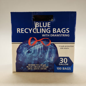 Store Brand 30 Gallon Blue Recycling Bags