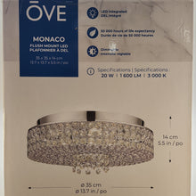 Load image into Gallery viewer, Ōve Monaco Flush Mount LED Light Fixture
