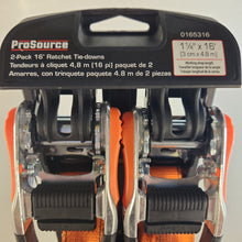 Load image into Gallery viewer, Prosource 2pk 16&#39; Ratchet Tie-Downs
