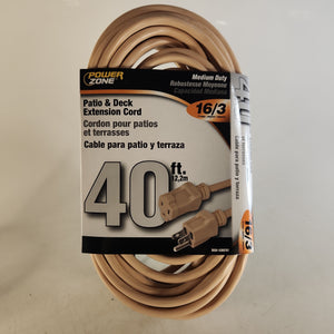 Power Zone Patio & Deck Extension Cord 40ft.