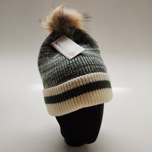 Great Northern Unisex Lined Green Pom Toque