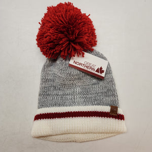 Great Northern Women's Oversized Red Pom Knit Toque