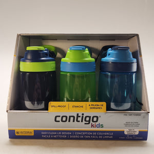 Contigo Kids Spill-Proof Water Bottle 3pk