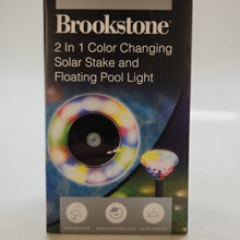 Load image into Gallery viewer, Brookstone 2 In 1 Colour Changing Solar Stake &amp; Floating Pool Light

