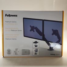 Load image into Gallery viewer, Fellowes Platinum Series Dual Monitor Arm
