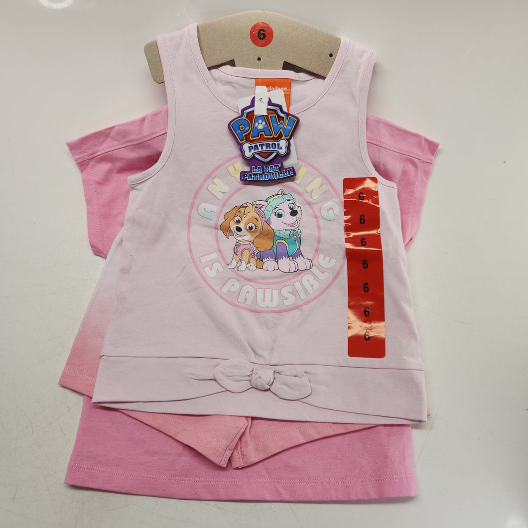 Paw Patrol Girl's 3pc Summer Outfit