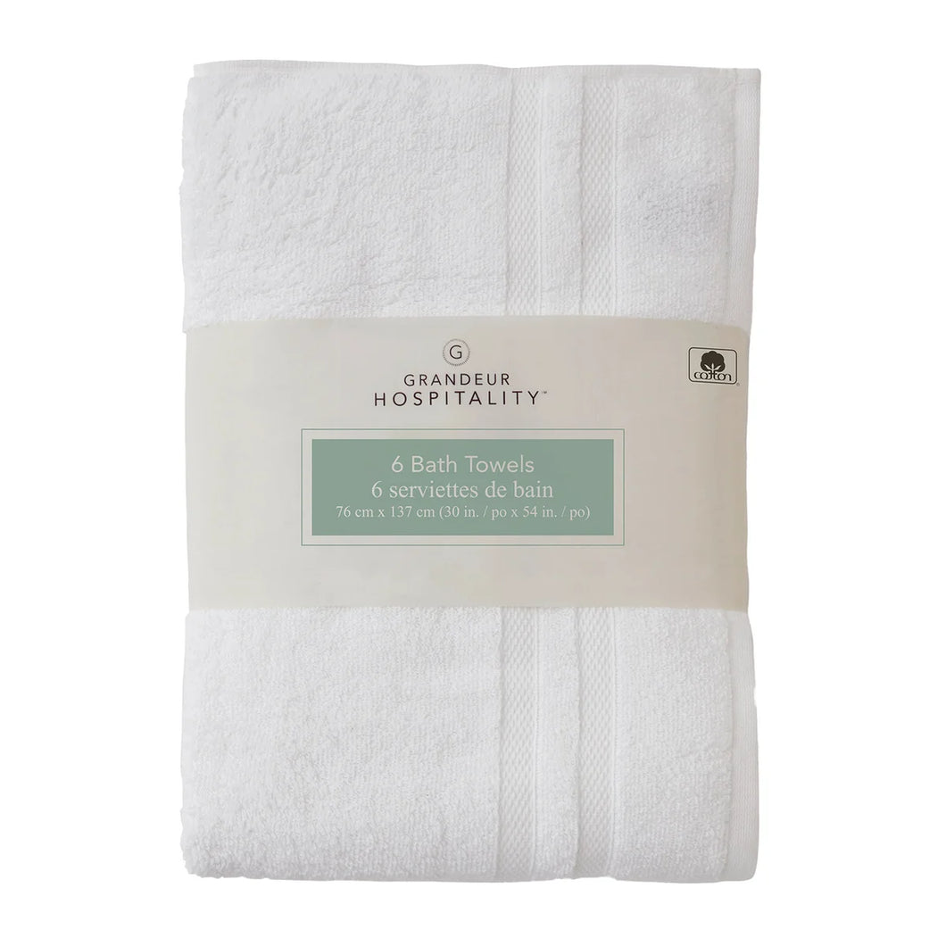 Grandeur Hospitality Bath Towel 6pk