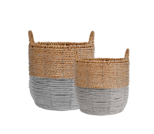 Delray Seagrass Woven Baskets 2pk