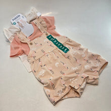 Load image into Gallery viewer, Pekkle 3pc Overall, Bodysuit &amp; Shirt Set
