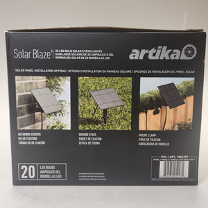 Artika Solar Blaze 20 Bulb Solar String Lights