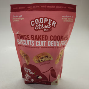 Twice Baked Mini Biscotti Cookies: Cherry White Chip