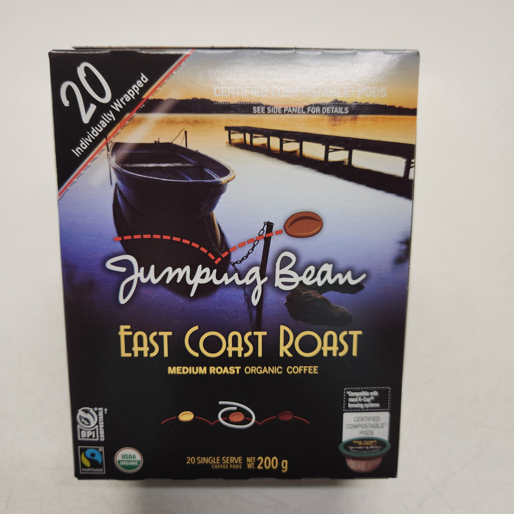 Jumping Bean East Coast Medium Roast Compostable Coffee Pods