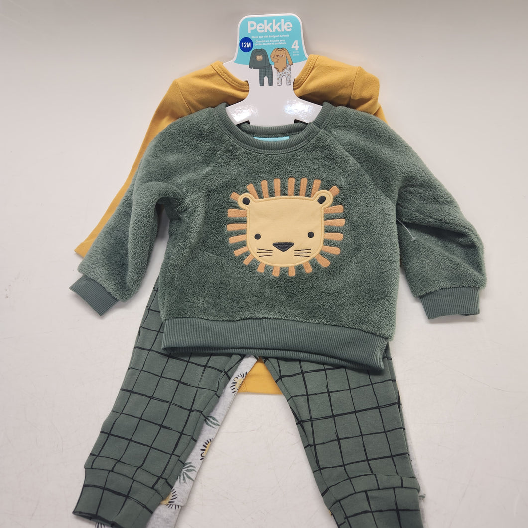 Pekkle Plush Boy's Bodysuit & Pants Outfit