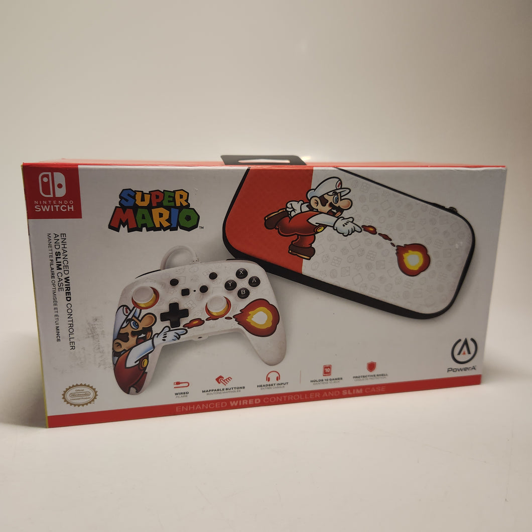 Nintendo Switch Super Mario Enhanced Wired Controller & Case