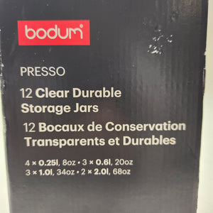 Bodum 12 Clear Durable Storage Jars