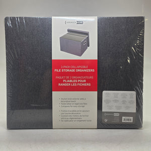 Birdrock 2pk Collapsible File Storage Organizers