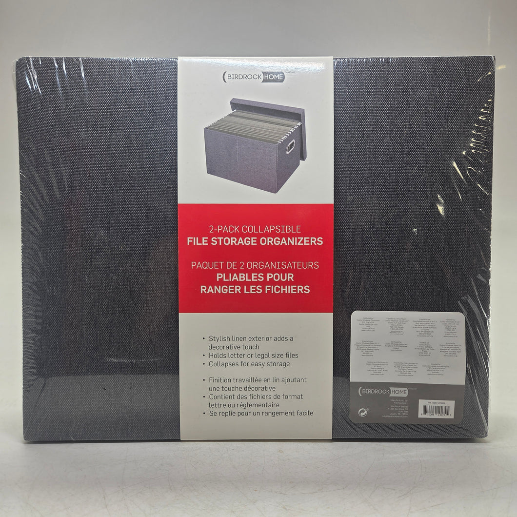 Birdrock 2pk Collapsible File Storage Organizers