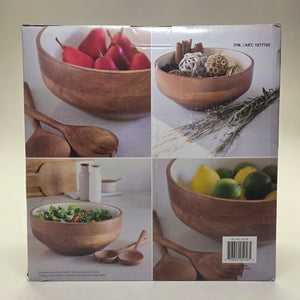 Home Inspiration 3pc Wood Serving Bowl Set