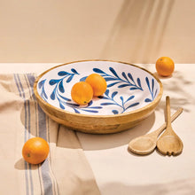 Load image into Gallery viewer, Tula 3pc Enamelled Mango Wood Serving Bowl &amp; Utensils
