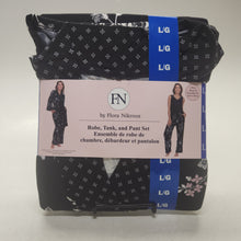 Load image into Gallery viewer, Flora Nikrooz Women's Robe, Tank &amp; Pant Set
