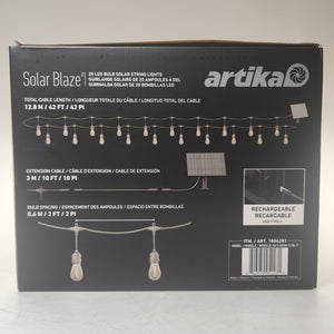 Artika Solar Blaze 20 Bulb Solar String Lights