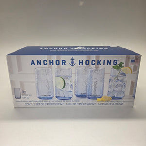 Anchor Hocking Glass Drinking Set 8pk