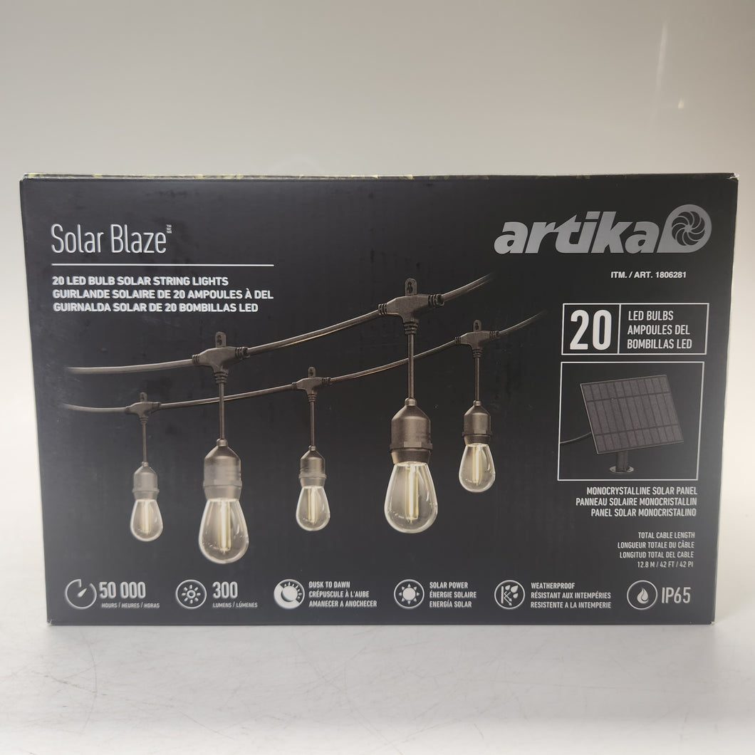 Artika Solar Blaze 20 Bulb Solar String Lights