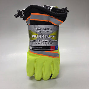 Worktuff Hi-Vis Winter Work Gloves 2pk